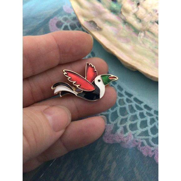 NWT Toucan Bird Brooch Pin Enameled Brooch New - Picture 6 of 12